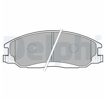 Sada brzdových destiček, kotoučová brzda DELPHI LP1743