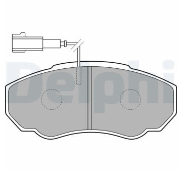 Sada brzdových destiček, kotoučová brzda DELPHI LP1750