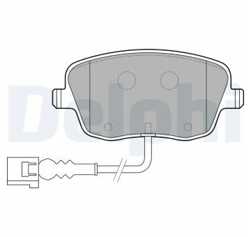 Sada brzdových destiček, kotoučová brzda DELPHI LP1754