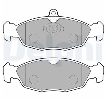 Sada brzdových destiček, kotoučová brzda DELPHI LP1755