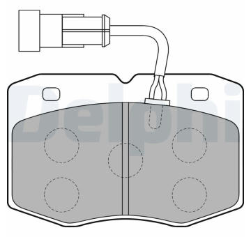 Sada brzdových destiček, kotoučová brzda DELPHI LP1776