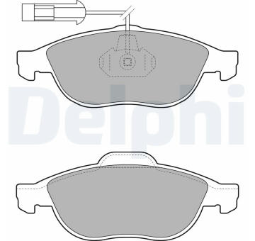 Sada brzdových destiček, kotoučová brzda DELPHI LP1777