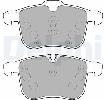 Sada brzdových destiček, kotoučová brzda DELPHI LP1783