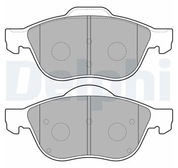 Sada brzdových destiček, kotoučová brzda DELPHI LP1844