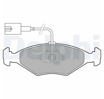 Sada brzdových destiček, kotoučová brzda DELPHI LP1855