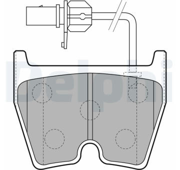 Sada brzdových destiček, parkovací brzda DELPHI LP1856