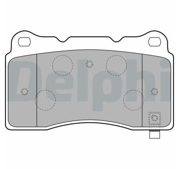 Sada brzdových destiček, kotoučová brzda DELPHI LP1858