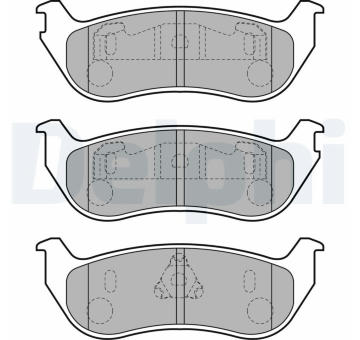 Sada brzdových destiček, kotoučová brzda DELPHI LP1859