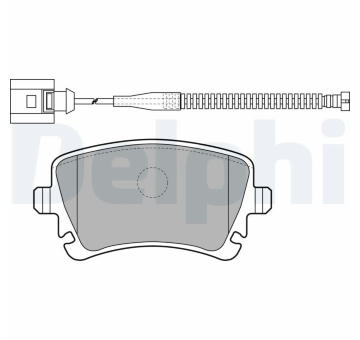 Sada brzdových destiček, kotoučová brzda DELPHI LP1860