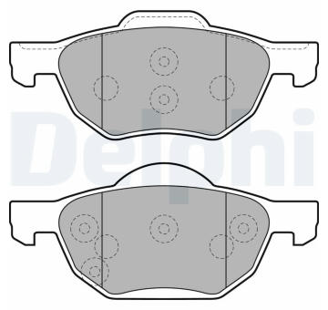Sada brzdových destiček, kotoučová brzda DELPHI LP1862