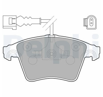 Sada brzdových destiček, kotoučová brzda DELPHI LP1914