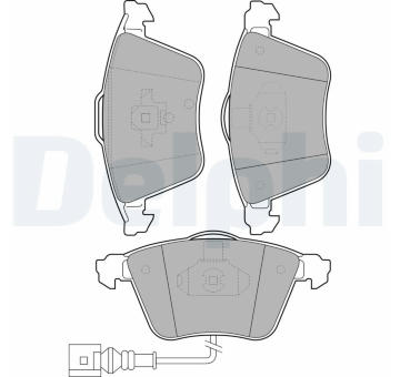 Sada brzdových destiček, kotoučová brzda DELPHI LP1921