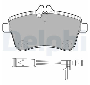 Sada brzdových destiček, kotoučová brzda DELPHI LP1938