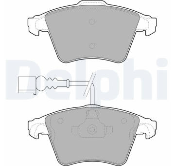 Sada brzdových destiček, kotoučová brzda DELPHI LP1950