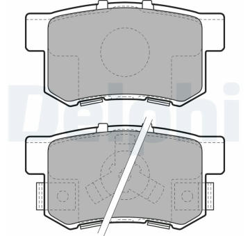 Sada brzdových destiček, kotoučová brzda DELPHI LP1972