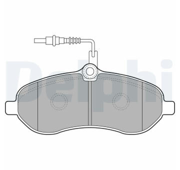 Sada brzdových destiček, kotoučová brzda DELPHI LP1995