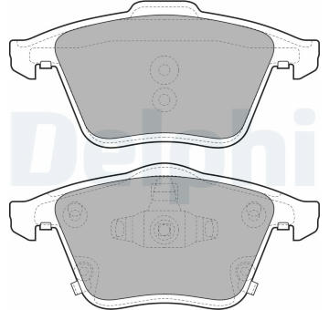Sada brzdových destiček, kotoučová brzda DELPHI LP2025