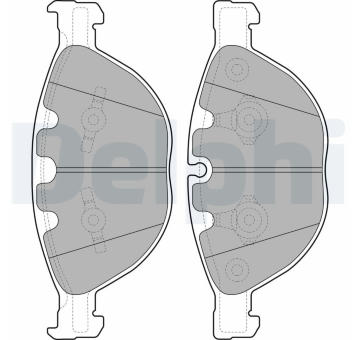 Sada brzdových destiček, kotoučová brzda DELPHI LP2041