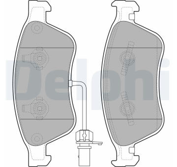 Sada brzdových destiček, kotoučová brzda DELPHI LP2072