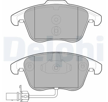 Sada brzdových destiček, kotoučová brzda DELPHI LP2107