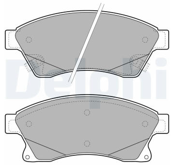 Sada brzdových platničiek kotúčovej brzdy DELPHI LP2142