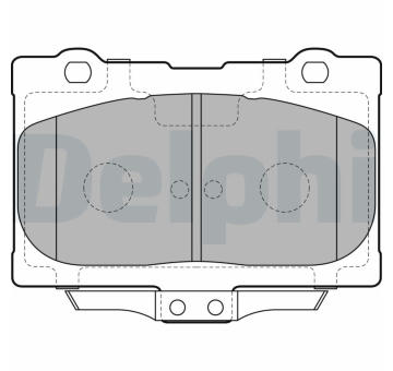 Sada brzdových destiček, kotoučová brzda DELPHI LP2155