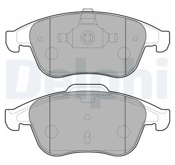 Sada brzdových destiček, kotoučová brzda DELPHI LP2181