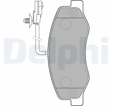 Sada brzdových destiček, kotoučová brzda DELPHI LP2192
