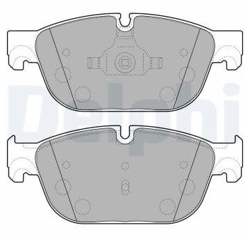 Sada brzdových destiček, kotoučová brzda DELPHI LP2198