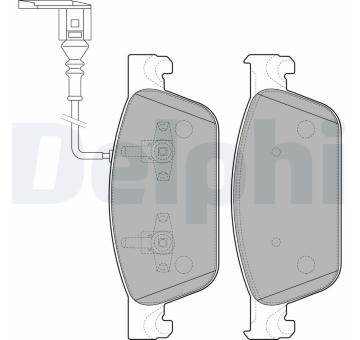 Sada brzdových destiček, kotoučová brzda DELPHI LP2199