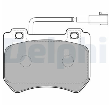 Sada brzdových destiček, kotoučová brzda DELPHI LP2200