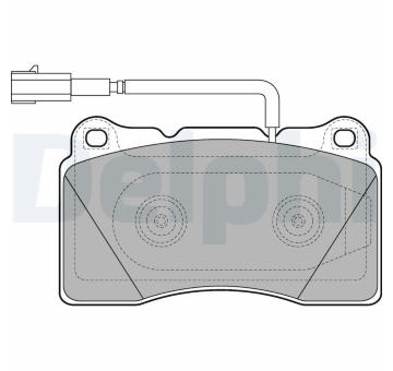 Sada brzdových destiček, kotoučová brzda DELPHI LP2221