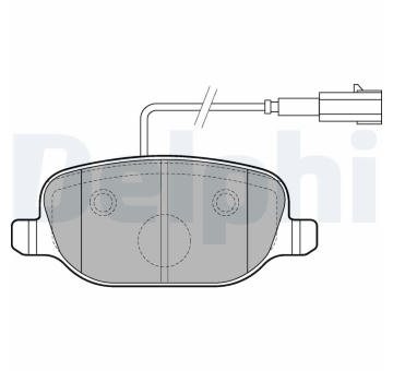 Sada brzdových destiček, kotoučová brzda DELPHI LP2223