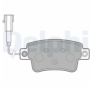 Sada brzdových destiček, kotoučová brzda DELPHI LP2231