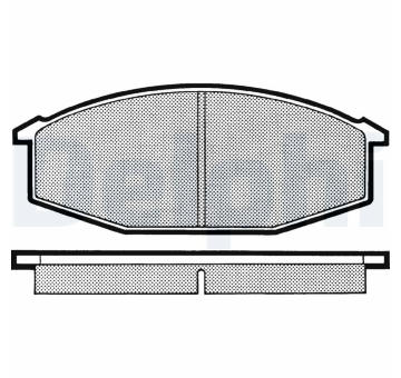 Sada brzdových destiček, parkovací brzda DELPHI LP230