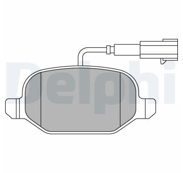Sada brzdových destiček, kotoučová brzda DELPHI LP2300