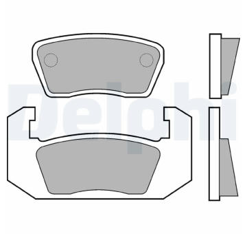 Sada brzdových destiček, kotoučová brzda DELPHI LP25