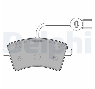 Sada brzdových destiček, kotoučová brzda DELPHI LP2504
