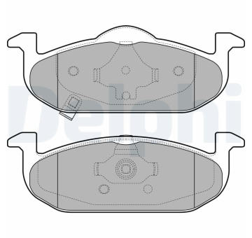 Sada brzdových destiček, parkovací brzda DELPHI LP2695