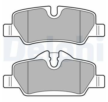 Sada brzdových destiček, kotoučová brzda DELPHI LP2762