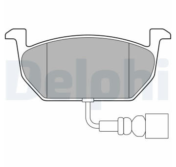 Sada brzdových destiček, kotoučová brzda DELPHI LP3146