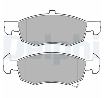 Sada brzdových destiček, kotoučová brzda DELPHI LP3163