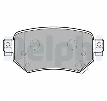 Sada brzdových destiček, kotoučová brzda DELPHI LP3234