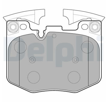 Sada brzdových destiček, parkovací brzda DELPHI LP3235