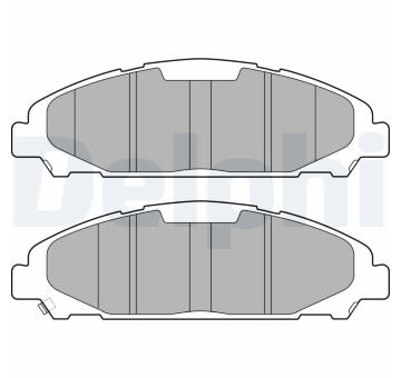 Sada brzdových destiček, parkovací brzda DELPHI LP3255