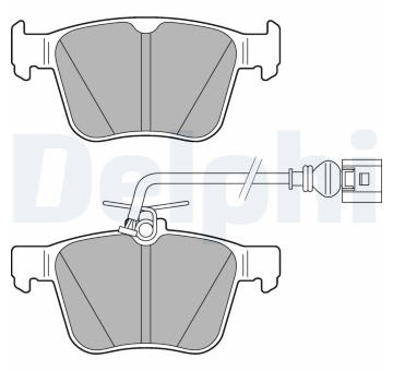 Sada brzdových destiček, kotoučová brzda DELPHI LP3267