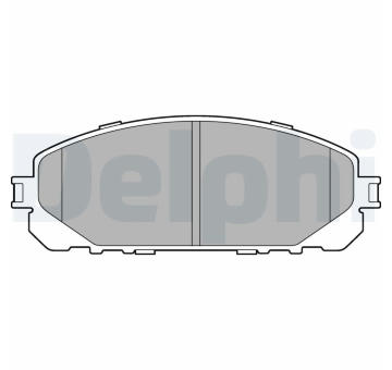 Sada brzdových destiček, kotoučová brzda DELPHI LP3271