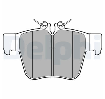 Sada brzdových destiček, kotoučová brzda DELPHI LP3277