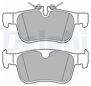 Sada brzdových destiček, kotoučová brzda DELPHI LP3312