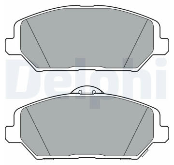 Sada brzdových destiček, parkovací brzda DELPHI LP3385